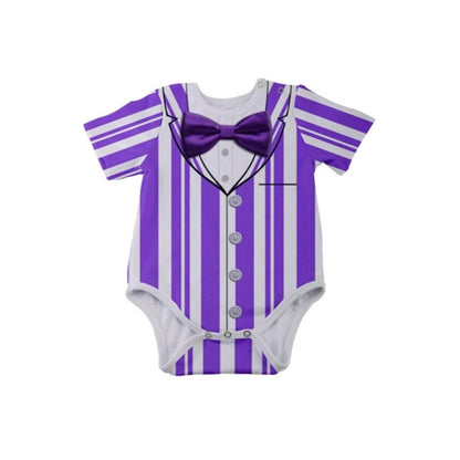 Purple Dapper Dan Inspired Baby Bodysuit