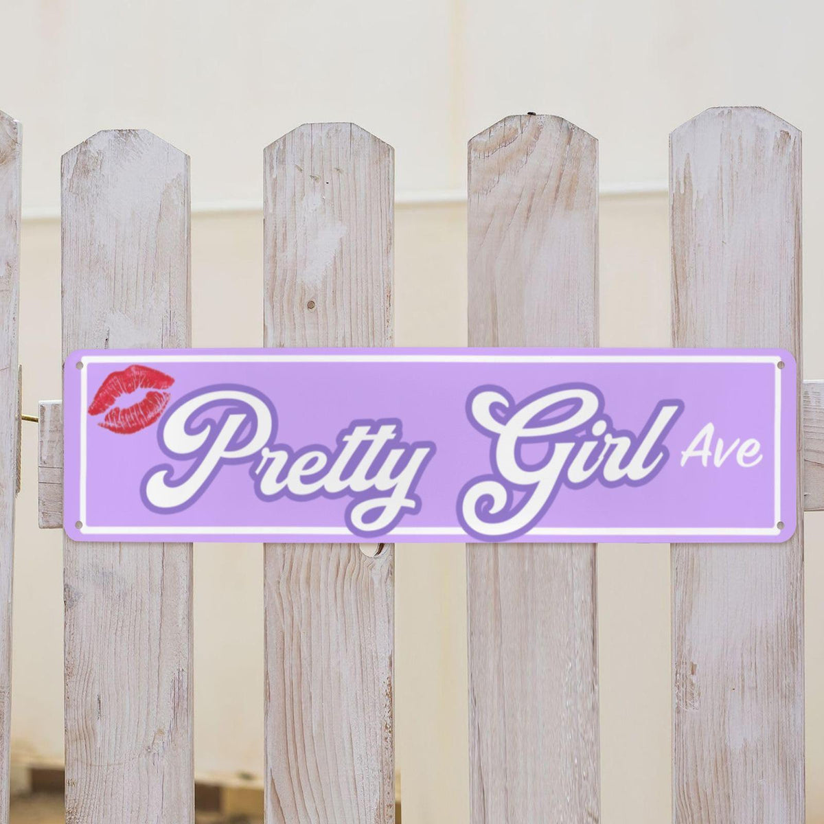 Pretty Girl Avenue Metal Street Sign 16"x4"