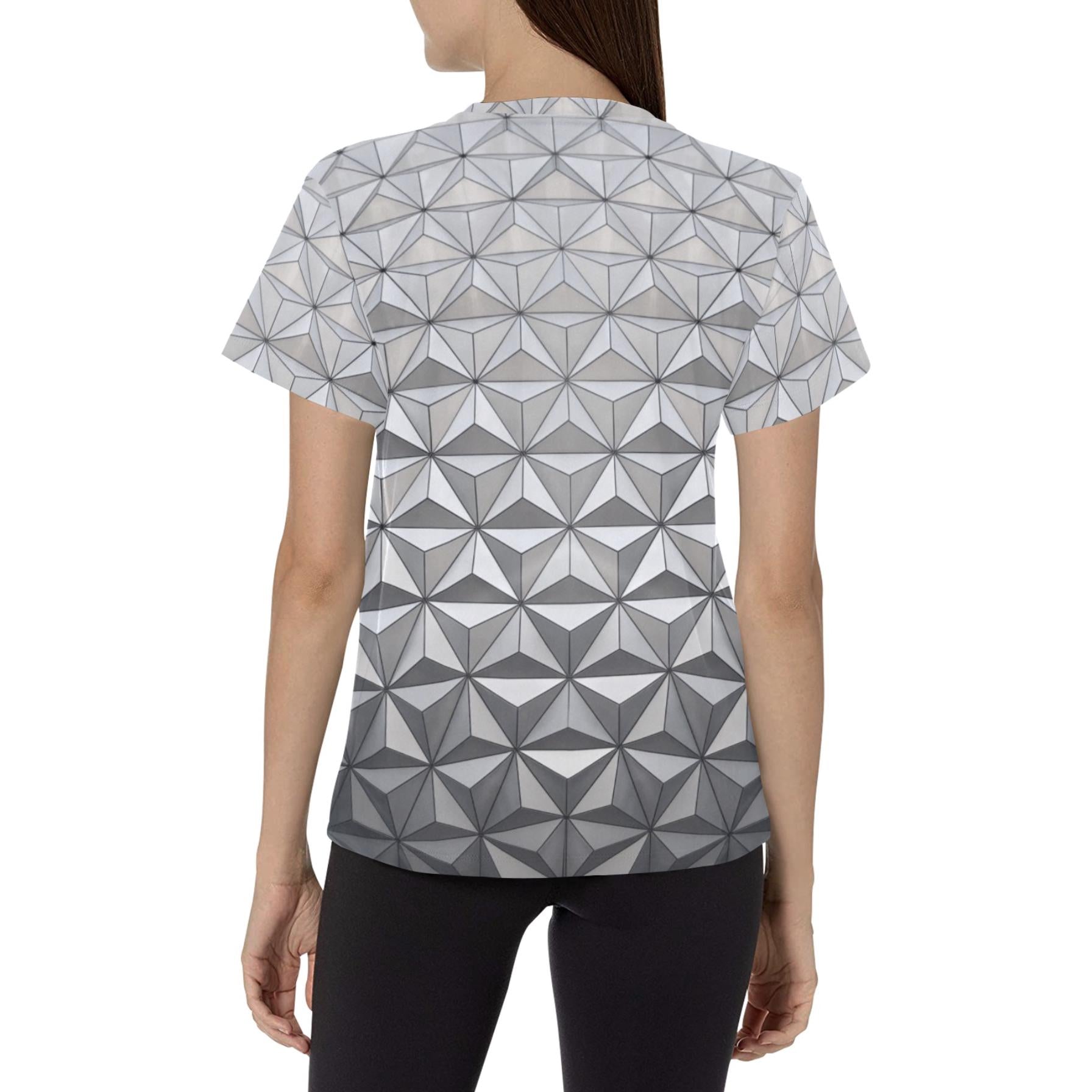 READY-to-SHIP [M] Women's Spaceship Earth Epcot Inspired Short Sleeve Shirt
