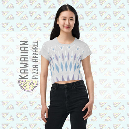Women's All-Over Print Elsa Elements Inspired Crop Tee