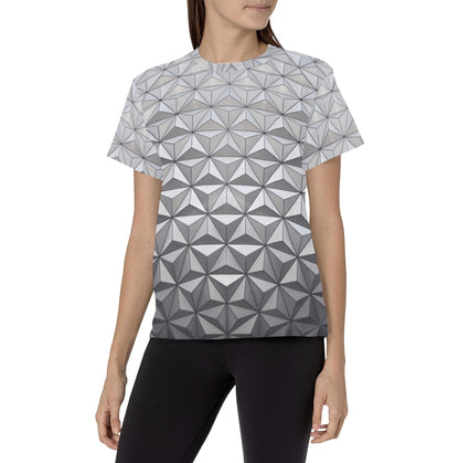 READY-to-SHIP [M] Women's Spaceship Earth Epcot Inspired Short Sleeve Shirt
