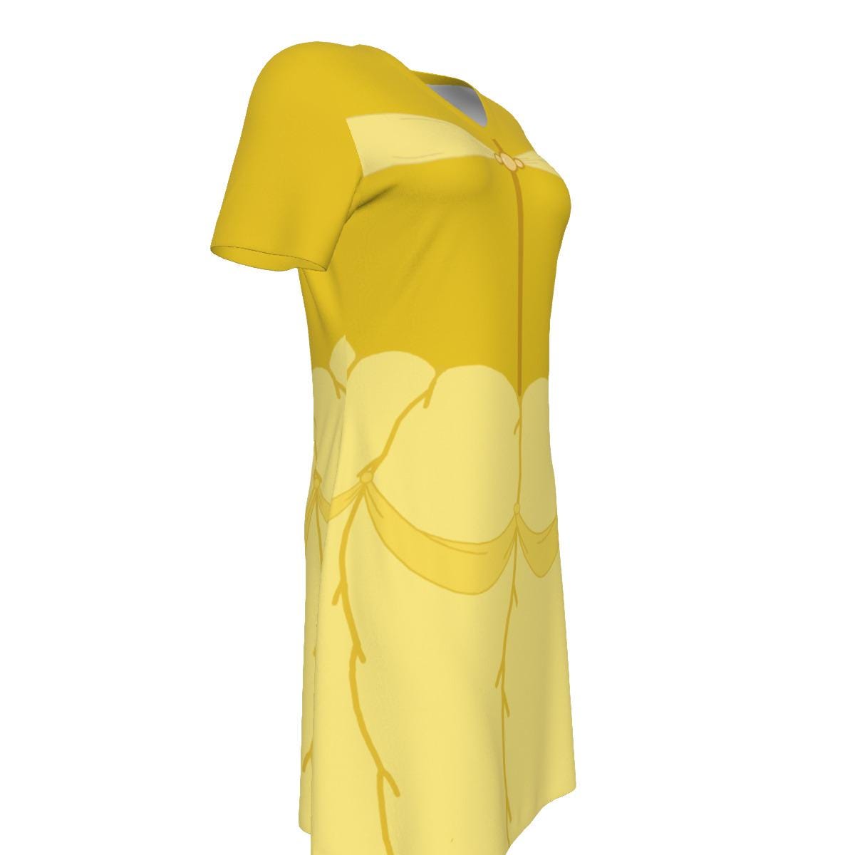 Women's Belle Inspired Cotton V-neck Dress