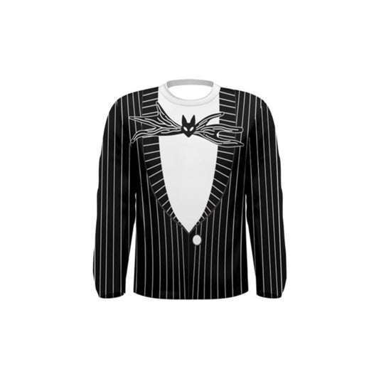 Men's Jack Skellington Inspired Long Sleeve Shirt