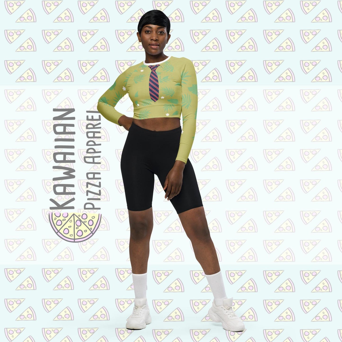 Nick Inspired Recycled long-sleeve crop top