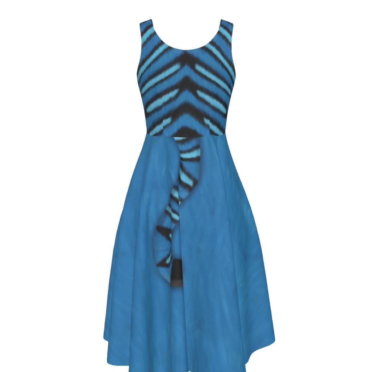 SAMPLE SALE [M] Women's Derpy Tiger Inspired Knee-length Skater Dress
