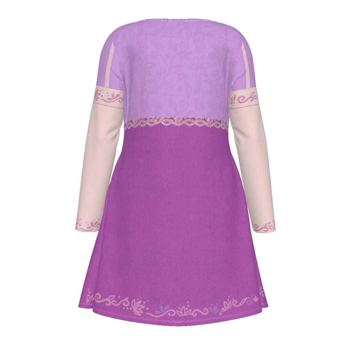 SAMPLE SALE [M] Rapunzel Inspired Long Sleeve Skater Dress with Pockets