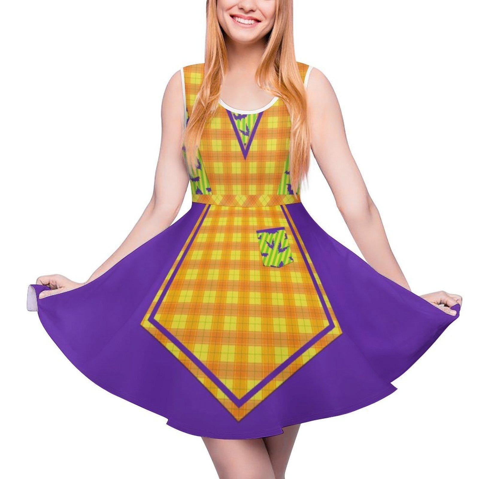 SAMPLE SALE [L] Women's Not So Scary Halloween Cast Member Inspired Skater Dress