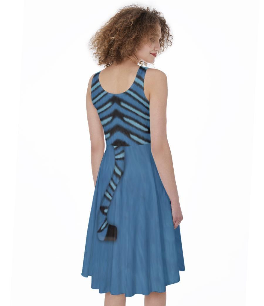 SAMPLE SALE [M] Women's Derpy Tiger Inspired Knee-length Skater Dress
