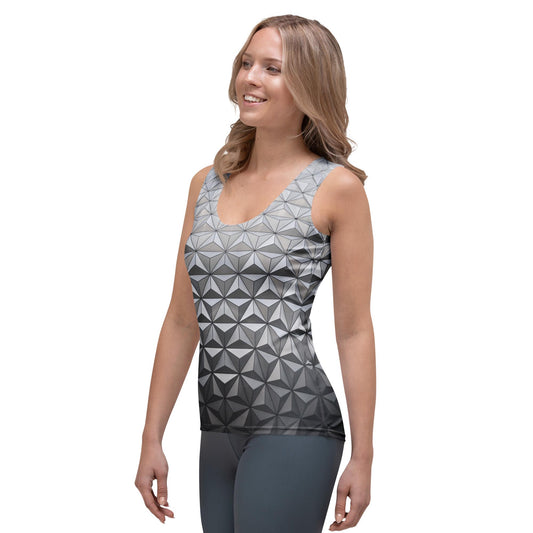 Epcot Spaceship Earth Inspired Tank Top – Sublimation Print Racerback