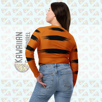 Women's Tigger Inspired Recycled long-sleeve crop top