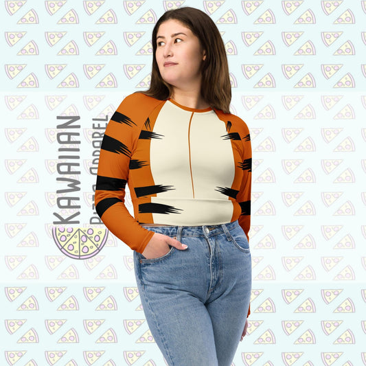 Women's Tigger Inspired Recycled long-sleeve crop top