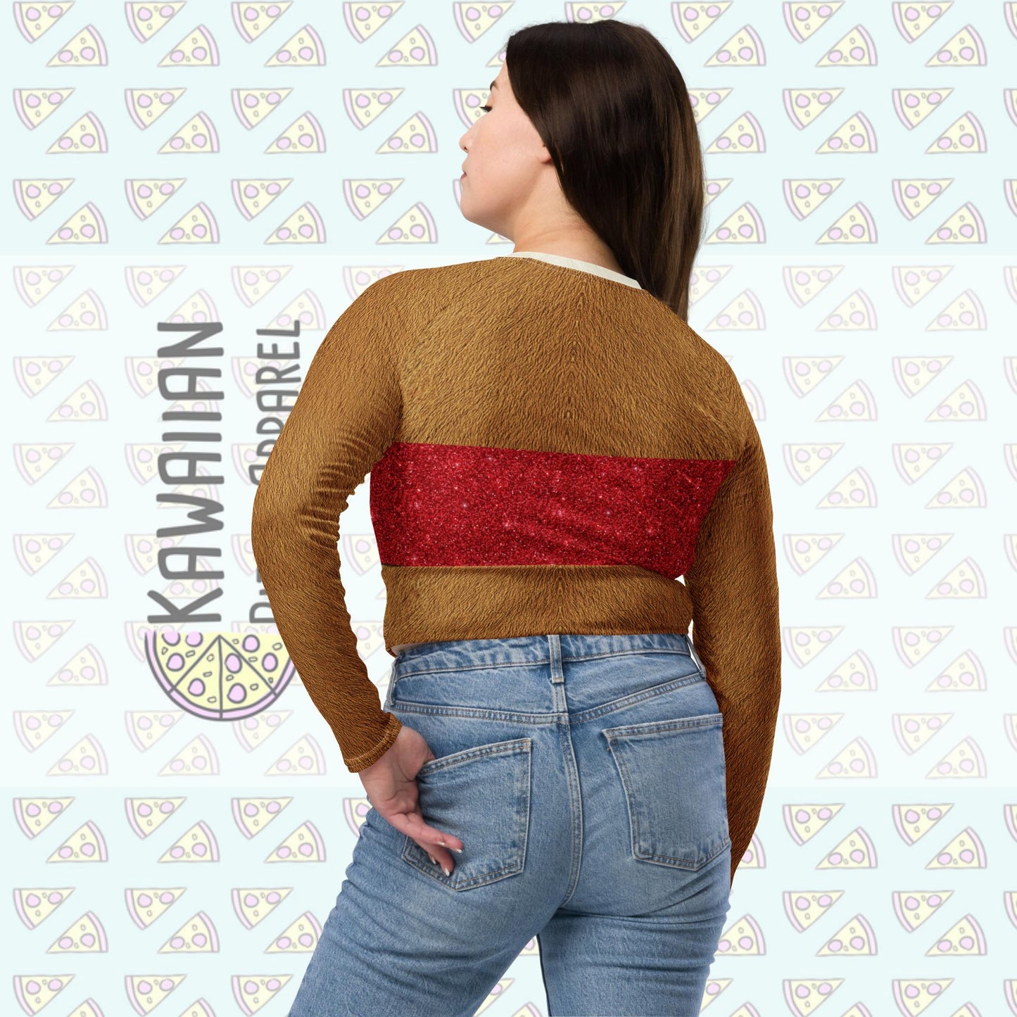 Gazelle Inspired Recycled long-sleeve crop top