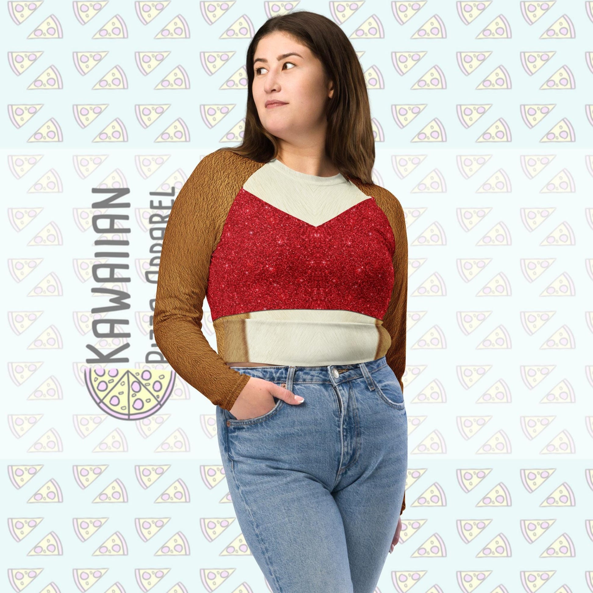 Gazelle Inspired Recycled long-sleeve crop top