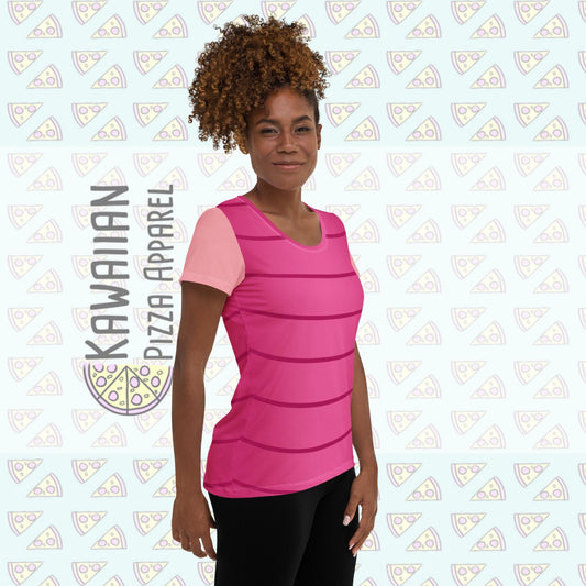 Women's Piglet Inspired ATHLETIC Short Sleeve Shirt