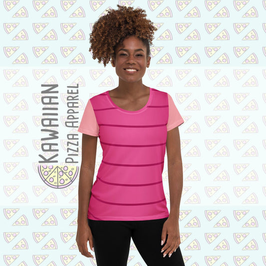 Women's Piglet Inspired ATHLETIC Short Sleeve Shirt