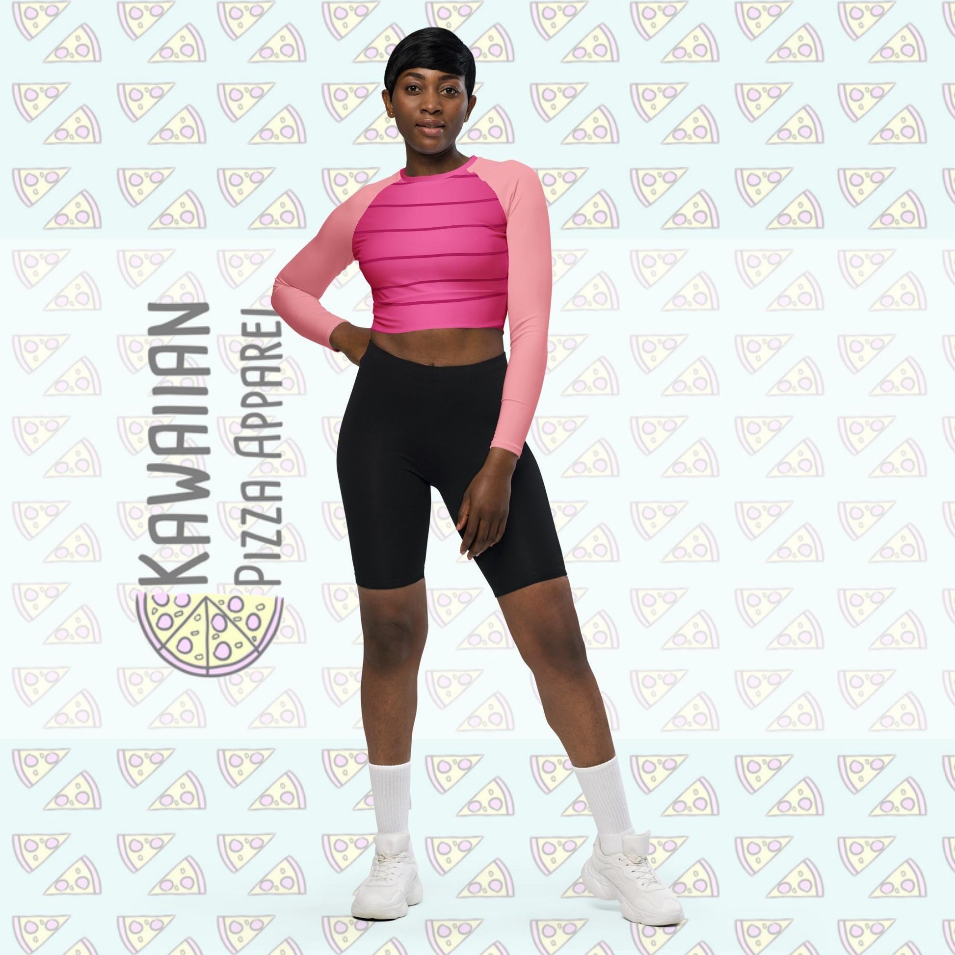 Women's Piglet Inspired Recycled long-sleeve crop top
