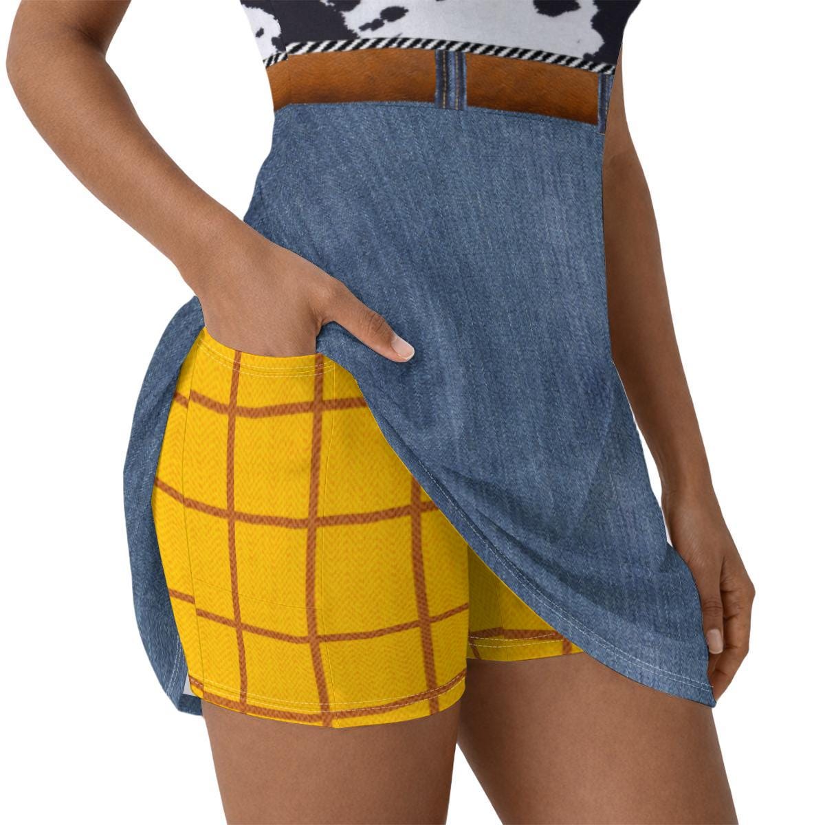 Woody Inspired Short Sleeve Athletic Dress with shorts