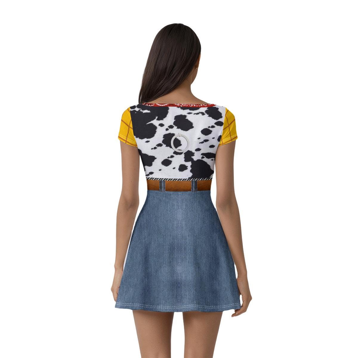 Woody Inspired Short Sleeve Athletic Dress with shorts