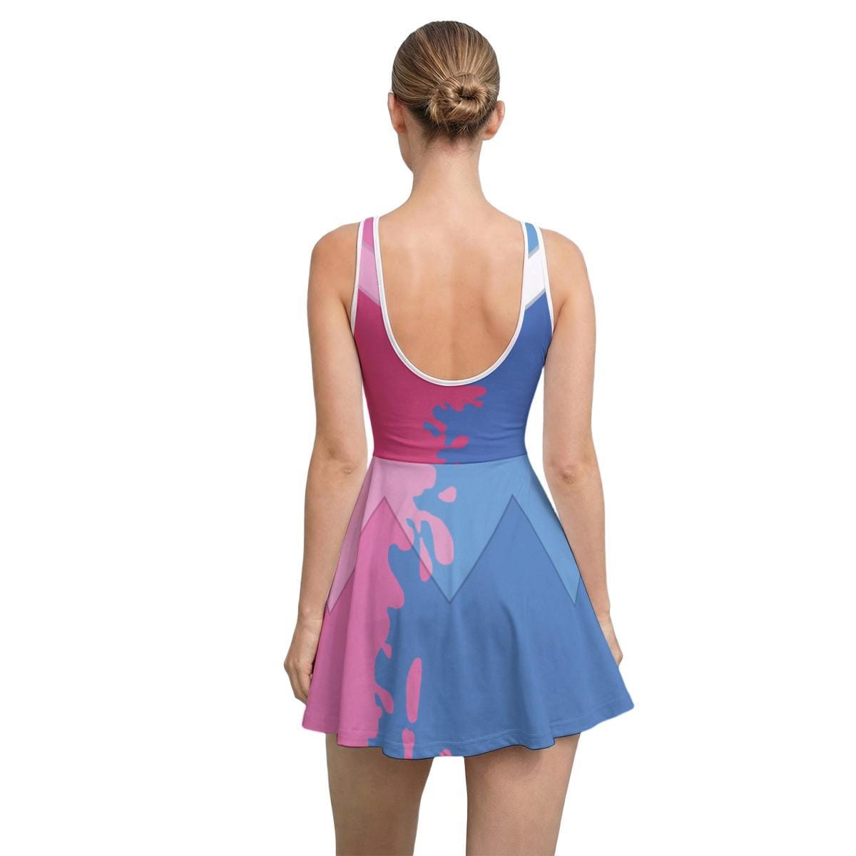 Aurora Make It Pink/Blue Inspired Short Sleeve Athletic Dress with shorts