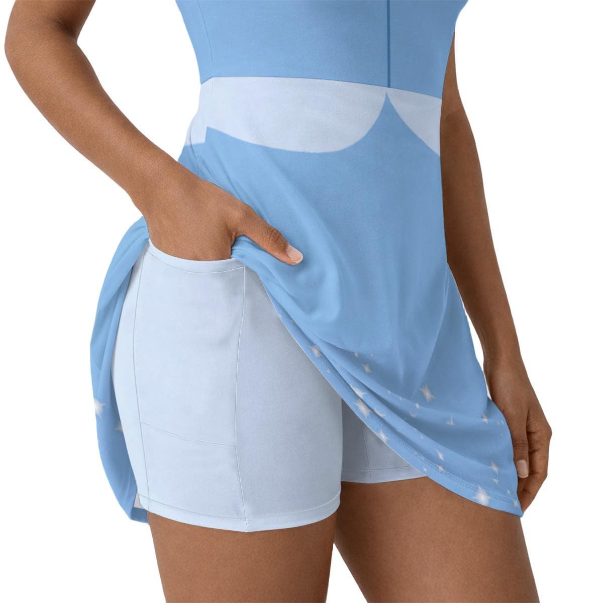 Cinderella Inspired Short Sleeve Athletic Dress with shorts