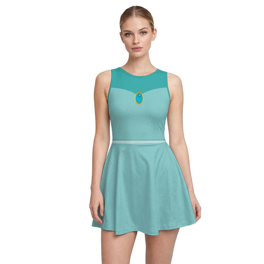 Princess Jasmine Inspired Short Sleeve Athletic Dress with shorts