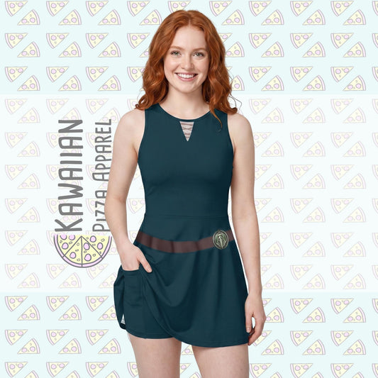 Merida Inspired Short Sleeve Athletic Dress with shorts