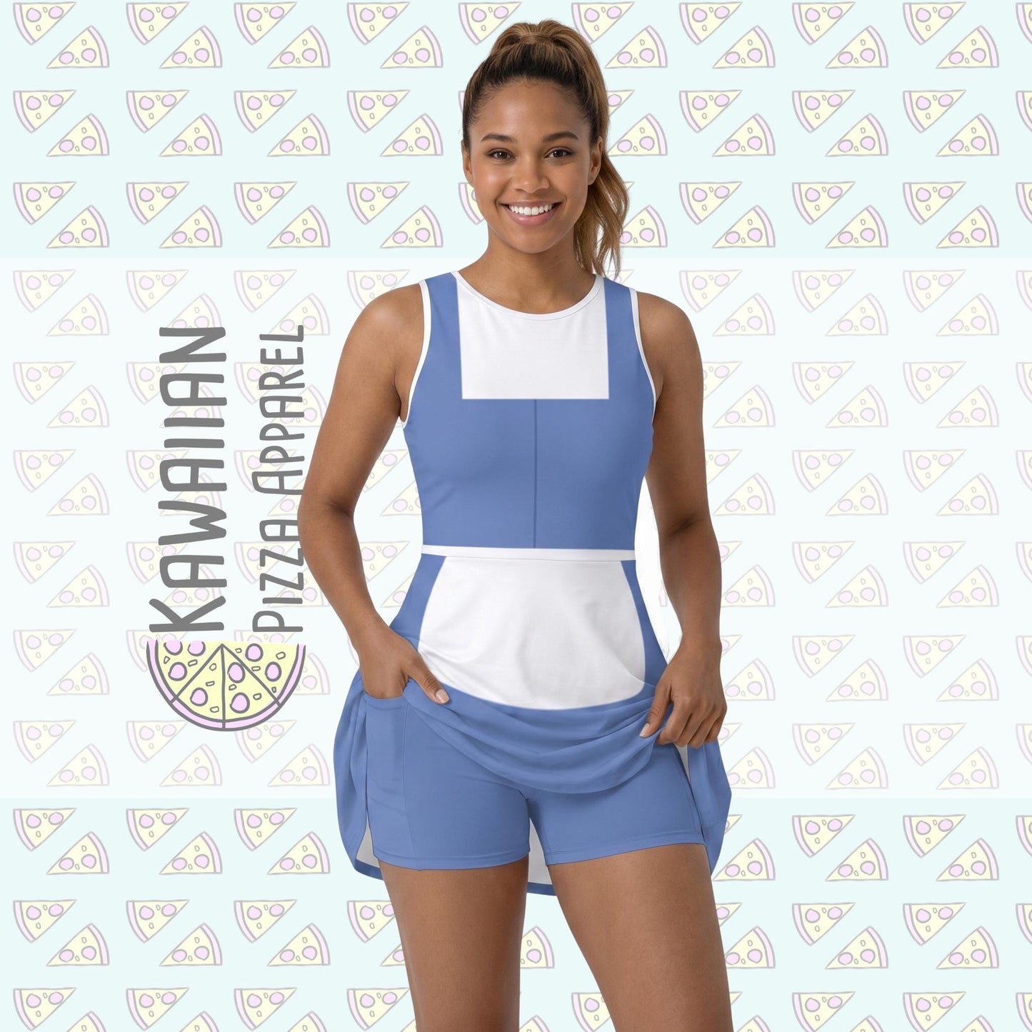 Town Belle Inspired Short Sleeve Athletic Dress with shorts