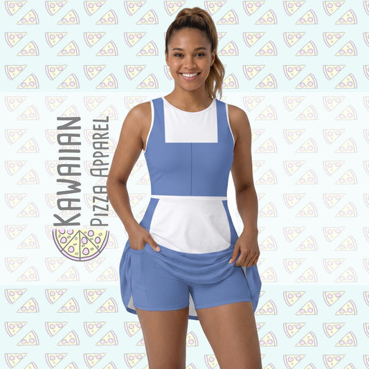 Town Belle Inspired Short Sleeve Athletic Dress with shorts
