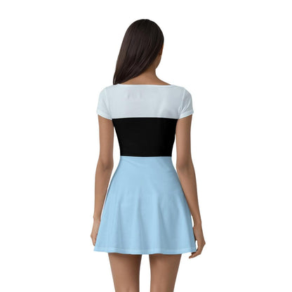 RTS [2XL] Ariel Inspired Short Sleeve Athletic Dress with attached shorts