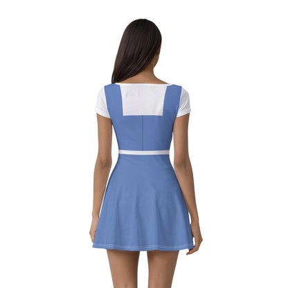 Town Belle Inspired Short Sleeve Athletic Dress with shorts
