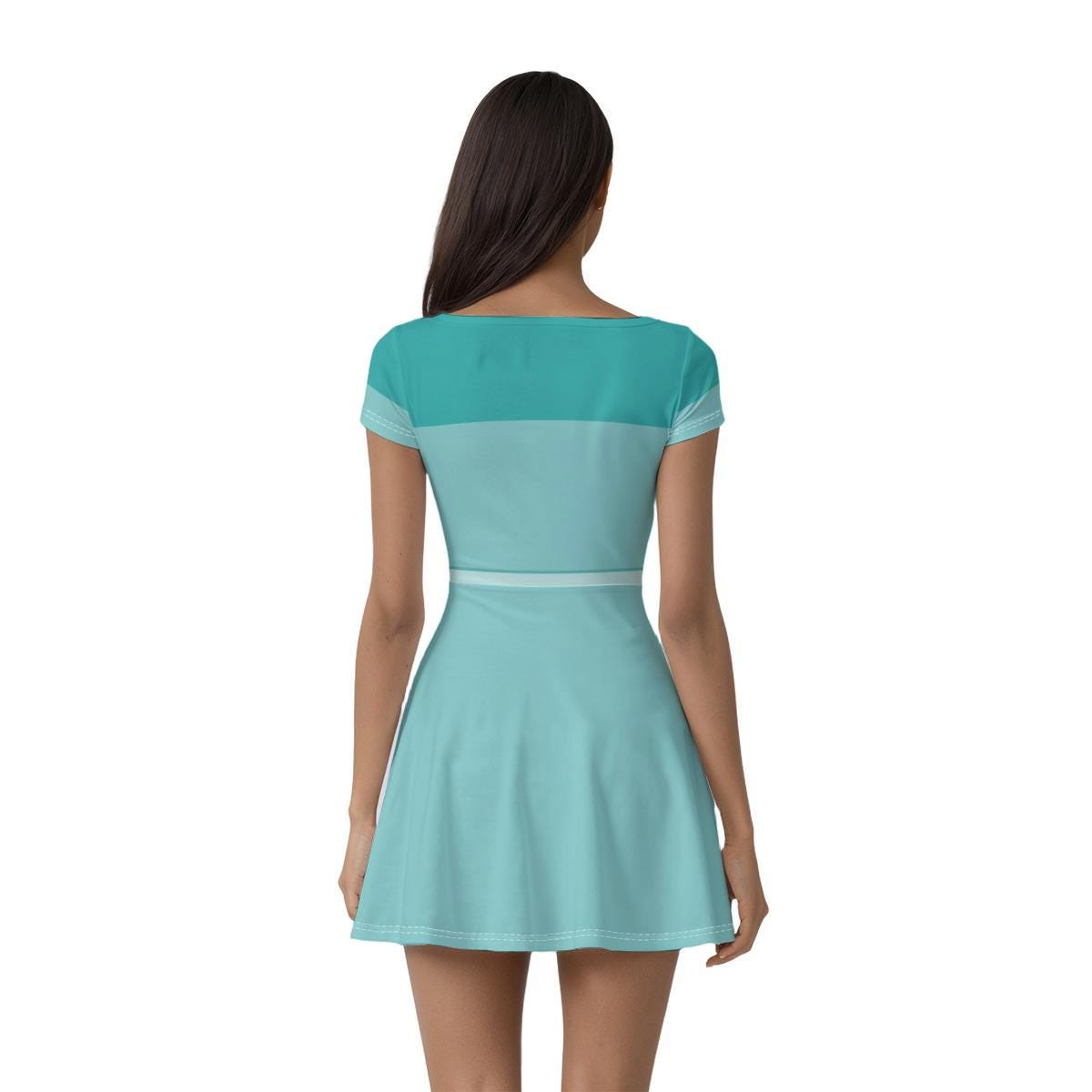 Princess Jasmine Inspired Short Sleeve Athletic Dress with shorts