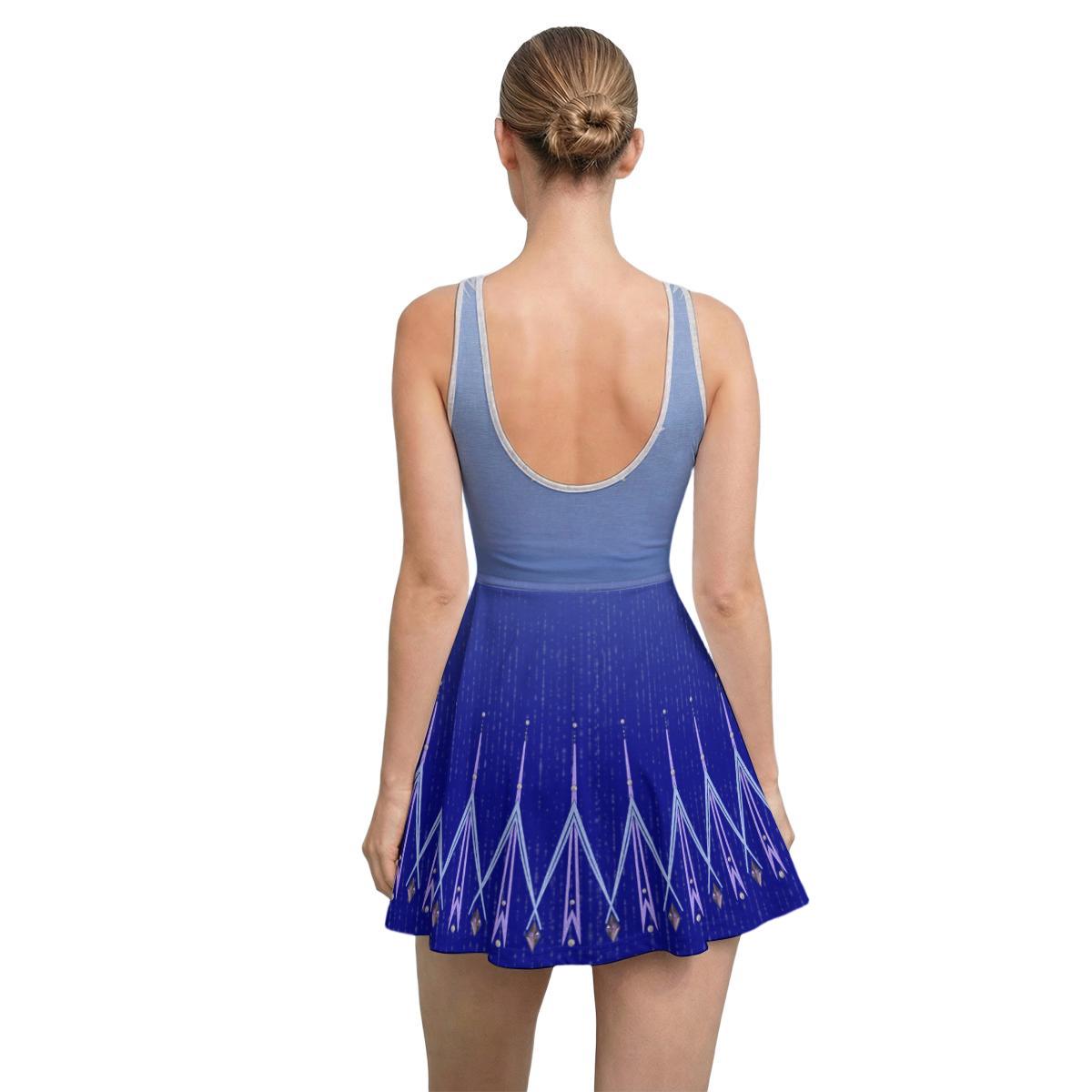 Elsa Inspired Sleeveless Athletic Dress with shorts