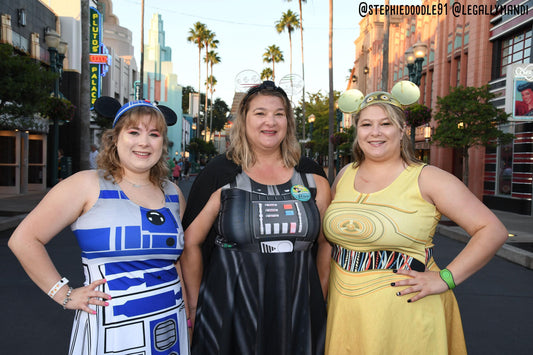 RTS [5XL] Women's C3PO Inspired Sleeveless Flare Dress