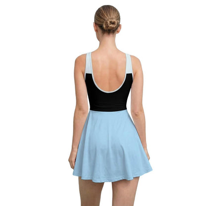 Ariel Inspired Short Sleeve Athletic Dress with shorts