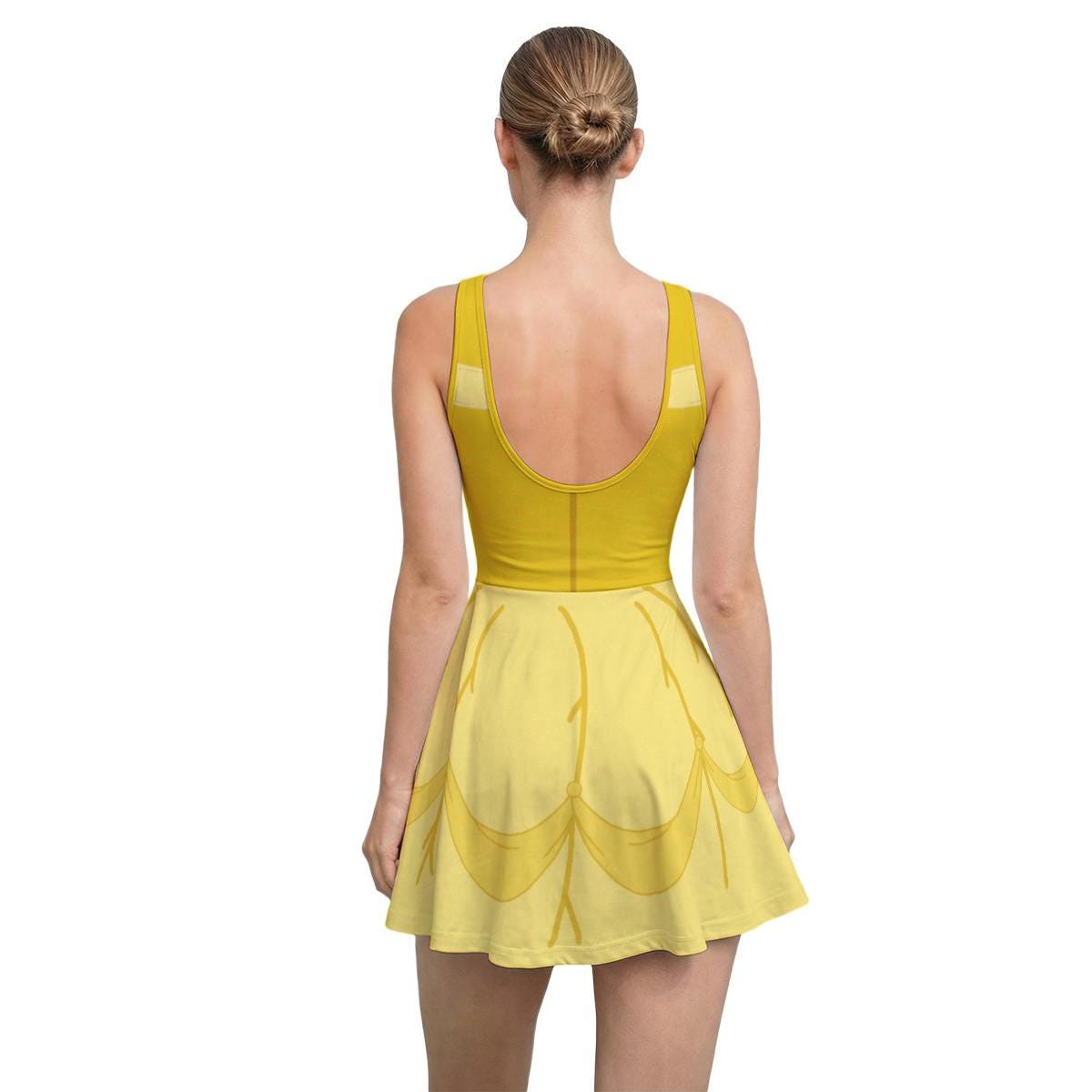 Belle Inspired Short Sleeve Athletic Dress with shorts