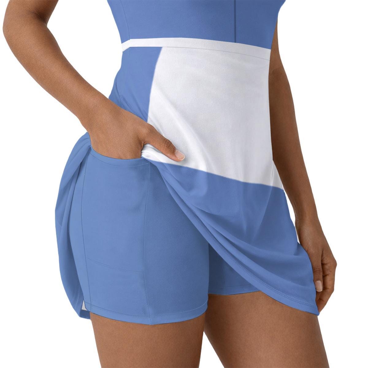 Town Belle Inspired Short Sleeve Athletic Dress with shorts