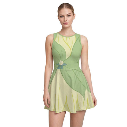 Tiana Inspired Short Sleeve Athletic Dress with shorts
