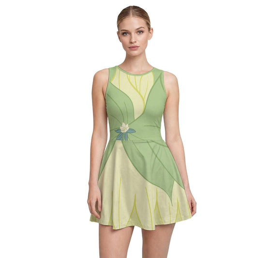 Tiana Inspired Short Sleeve Athletic Dress with shorts