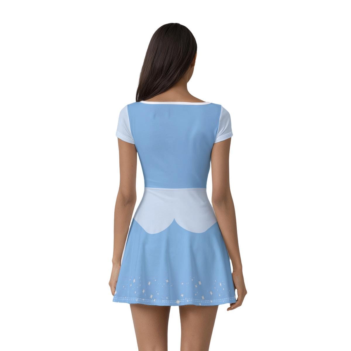 Cinderella Inspired Short Sleeve Athletic Dress with shorts