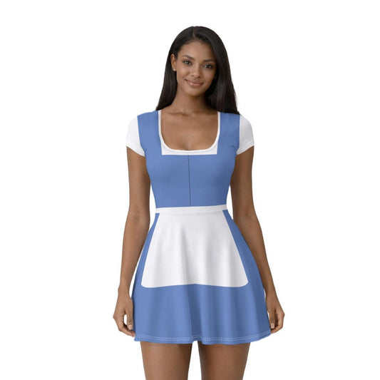 Town Belle Inspired Short Sleeve Athletic Dress with shorts