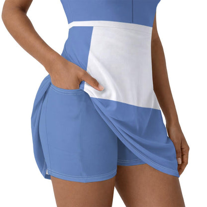 Town Belle Inspired Short Sleeve Athletic Dress with shorts