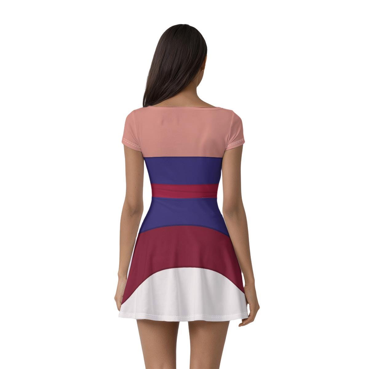 Pink Mulan Inspired Short Sleeve Athletic Dress with shorts