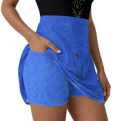 Anna Inspired Short Sleeve Athletic Dress with shorts