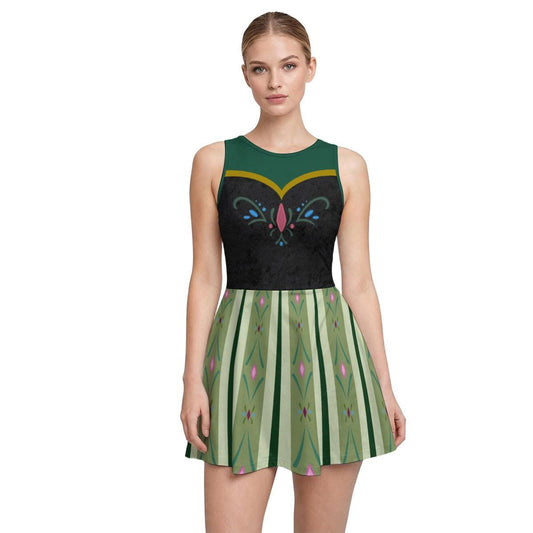 Anna Inspired Sleeveless Athletic Dress with shorts