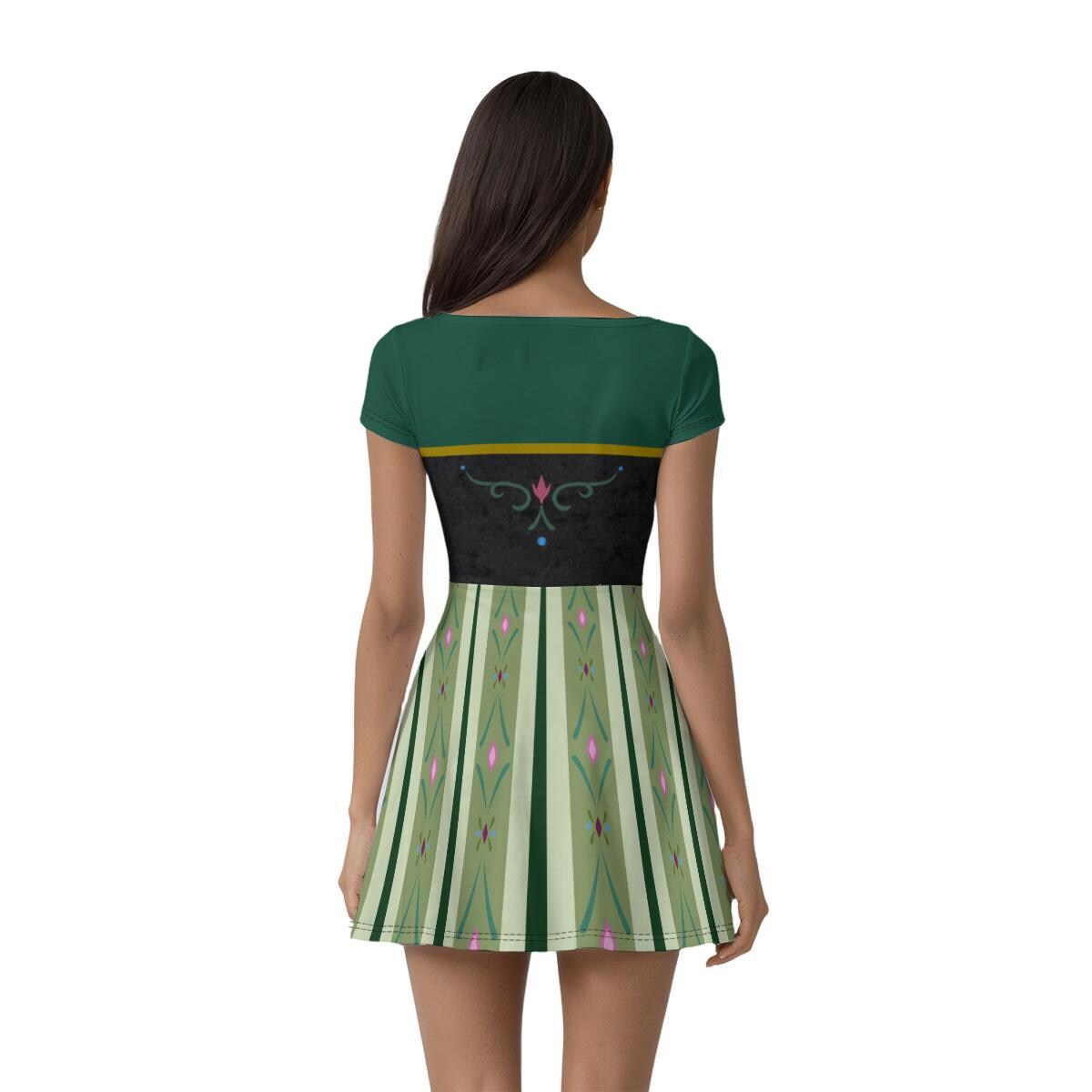 Anna Inspired Short Sleeve Athletic Dress with shorts