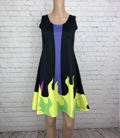 RTS [M] Women's Maleficent Sleeping Beauty Inspired Sleeveless Flare Dress