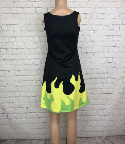 RTS [M] Women's Maleficent Sleeping Beauty Inspired Sleeveless Flare Dress
