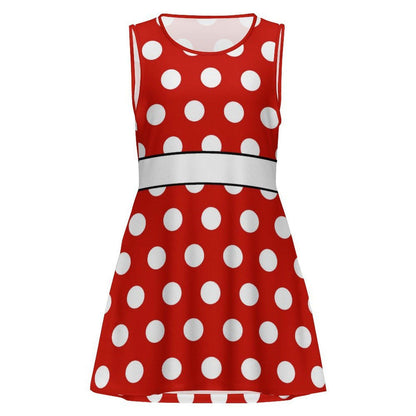 RTS [M] Women's Minnie Inspired Sleeveless Dress with Pockets