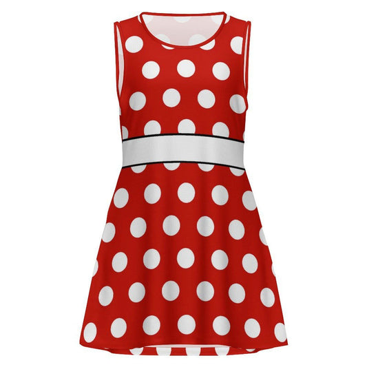 RTS [M] Women's Minnie Inspired Sleeveless Dress with Pockets