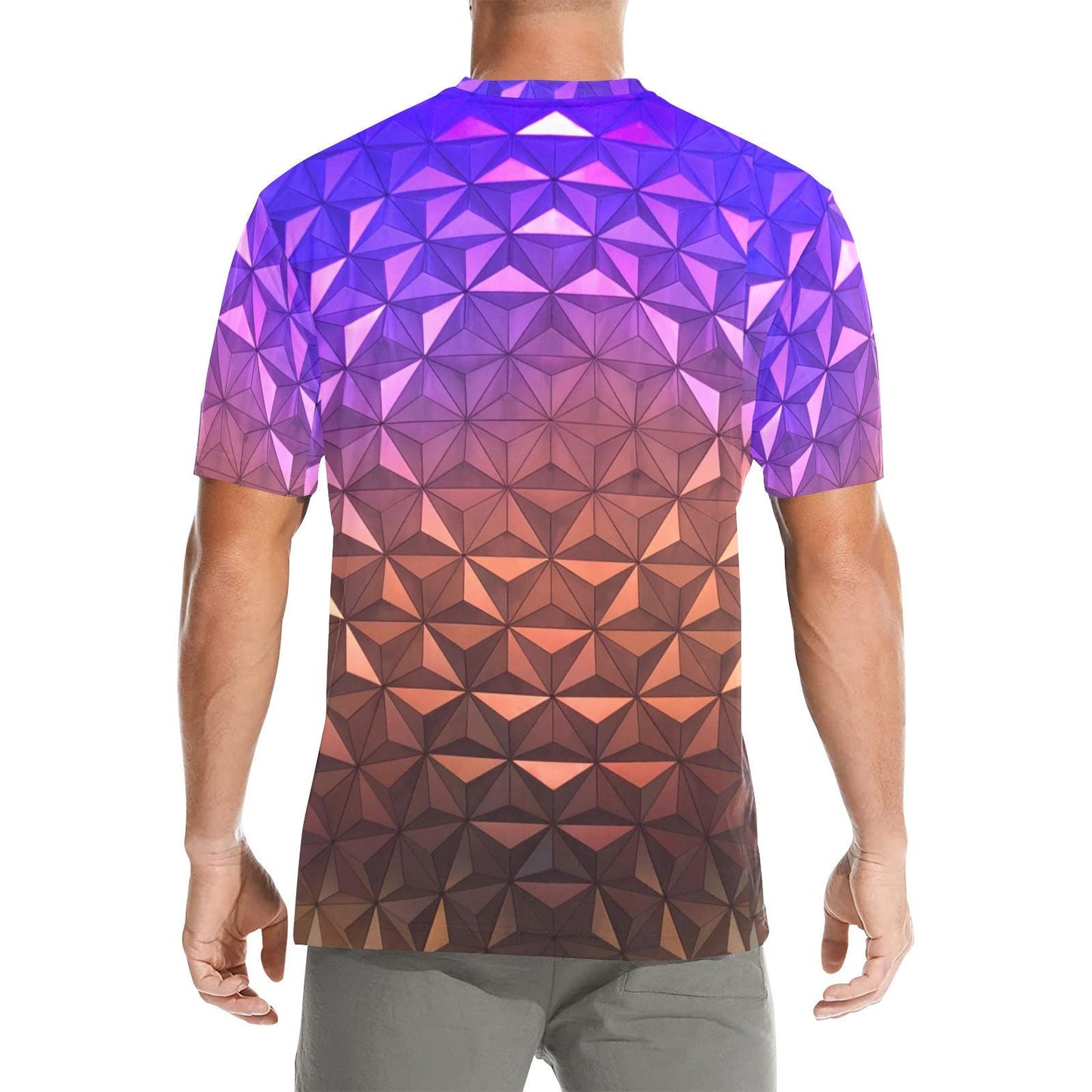 RTS [M] Men's Epcot Nighttime Spaceship Earth Inspired Short Sleeve Shirt